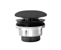 GSI GSI umyvadlová výpust 5/4“, neuzavíratelná, keramická zátka, 5-65mm, černá mat