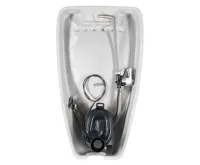 BRUCKNER SCHWARN urinál s automatickým splachovačem 6V DC, zadní přívod, zadní odpad (3)