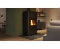 HS Flamingo Krbová kamna AQUAFLAM ® 17 s výměníkem - černá, manuální regulace (30)