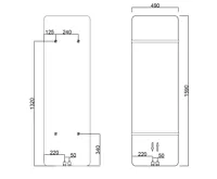 SAPHO TABELLA otopné těleso 490x1590 mm, bílá mat (7)