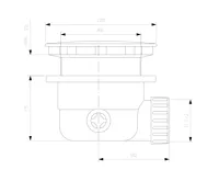 POLYSAN Vaničkový sifon, průměr 90mm, DN40, krytka zlato mat (3)