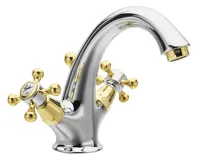 SAPHO ANTEA stojánková umyvadlová baterie vysoká s výpustí, chrom/zlato SAPHO ANTEA stojánková umyvadlová baterie vysoká s výpustí, chrom/zlato