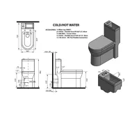 AQUALINE HYGIE WC kombi s umývátkem, spodní/zadní odpad, bílá (8)