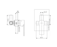 Baterie podomítková s bidetovou sprchou, Dita (1)
