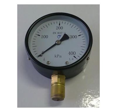 Manometr - tlakoměr typ 312 - 100mm M20x1,5 " Radiál - spodní vývod 0-400 kPa