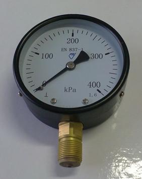 Manometr - tlakoměr typ 312 - 100mm m20x1,5 " radiál - spodní vývod 0-400 kpa