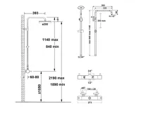 SAPHO MIA sprchový sloup s pákovou baterií, černá mat (8)