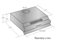 CATA Odsavač par EMPIRE PD 101060 Bílá (11)