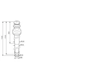 Bosch AZ 378 - Odkouření svislé 1350 mm, černé