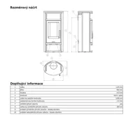 ABX Polar  8 Krbová kamna - šedý/černý plech žula kašmír (vč.HD) | AKCE Zdravá láhev 0,7l (1)