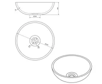 SAPHO ATTILA keramické umyvadlo, průměr 43cm, metalická měď (8)