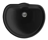 KERASAN RETRO keramické umyvadlo zápustné, 50x41cm, černá mat (3)
