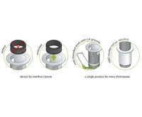 OMP TEA Umyvadlová výpust 5/4“, click-clack, velká zátka, max 80mm, chrom (2)