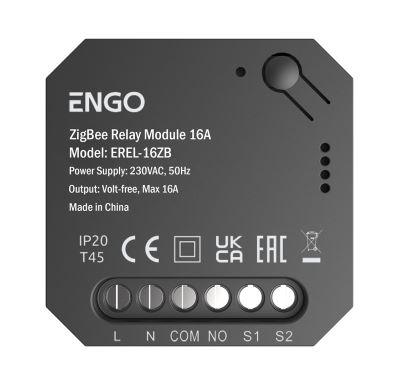 ENGO Controls Chytré relé EREL-16ZB ZigBee, 16 A, ENGO Smart, TYUA