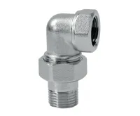 NOVASERVIS Topenářské šroubení 90° rohové, niklované 1/2" - FT212/15