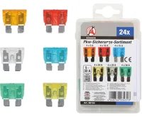 BGS Pojistky nožové 5 - 30 A pro automobily, 24 dílů