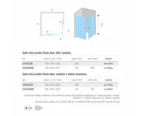 Sprchový box, čtvercový, 90 cm, profily satin, sklo Point, litá vanička, bez stříšky (5)