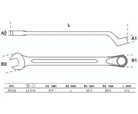 BGS Klíč očkoplochý vyhnutý, 12mm (1)