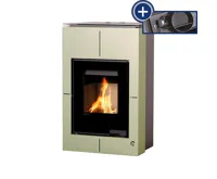 HS Flamingo Krbová kamna AQUAFLAM VARIO ® SAPORO 11/7kW olivová, elektronická regulace