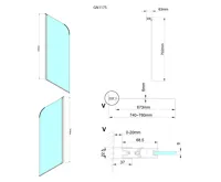 GELCO LORO vanová zástěna 750mm, čiré sklo (4)
