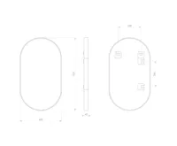 SAPHO AVONA oválné zrcadlo v rámu 40x70cm, černá mat (6)