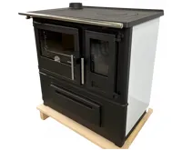 PLAMEN Sporák na tuhá paliva SLAVONAC N - L bílý (1)