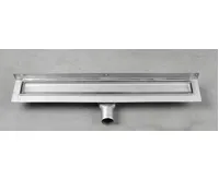 GELCO MANUS PIASTRA nerezový podlahový žlab s roštem pro dlažbu, ke stěně, L-850, DN50 (3)