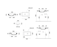 GSI NUBES keramické umývátko 50x25cm, bez otvoru, pravé/levé, bílá ExtraGlaze (5)