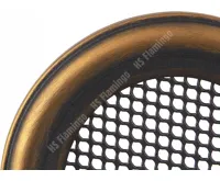 HS Flamingo Krbová mřížka KULATÁ 125 mm zlatá patina (1)