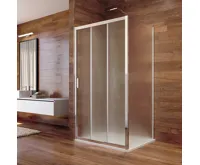 LIMA Sprchový kout, obdélník, 90x80x190 cm, chrom ALU, sklo Point (1)