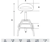 BGS Pojízdná židle pro autoservisy | výškově nastavitelná | 630 - 770 mm - BGS 70144 (1)