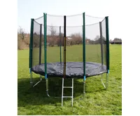 GoodJump 4UPVC zelená trampolína 366 cm s ochrannou sítí + žebřík + krycí plachta (5)