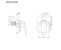 Sprchová baterie podomítková bez přepínače, Mbox, oválný kryt, Eve, chrom (1)