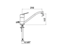 JIKA TALAS TRENDY Dřezová stojánková baterie s otočným výtokovým raménkem 210 mm, chrom (1)