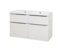 Mailo, koupelnová skříňka, umyvadlo z litého mramoru ,bílá, 4 zásuvky, 1210x700x480 mm Mailo, koupelnová skříňka, umyvadlo z litého mramoru ,bílá, 4 zásuvky, 1210x700x480 mm