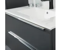 Mailo, koupelnová skříňka s keramickým umyvadlem, antracit, 2 zásuvky,  810x700x480 mm (6)