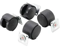 BGS Kolečka plastové, průměr 40 mm, otočné dvojité, sada 4 díly (2)