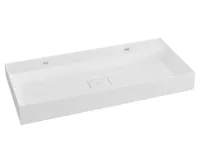 SAPHO GODIVA dvojumyvadlo, litý mramor, 96x44cm, bílá SAPHO GODIVA dvojumyvadlo, litý mramor, 96x44cm, bílá