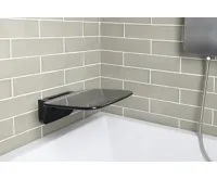 POLYSAN SAAP BLACK sklopné sedátko do sprchového koutu, 35x32,8cm, černá (4)