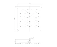 SAPHO SLIM hlavová sprcha, 300x300mm, zlato mat (5)