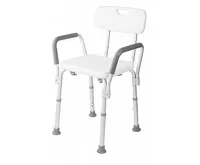 HomeLife Koupelnová židle výškově stavitelná Z120, bílá