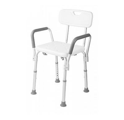 HomeLife Koupelnová židle výškově stavitelná Z120, bílá