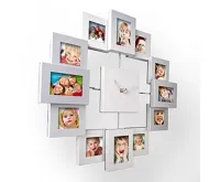 Platinium Nástěnné hodiny s fotorámečky hranaté (1)