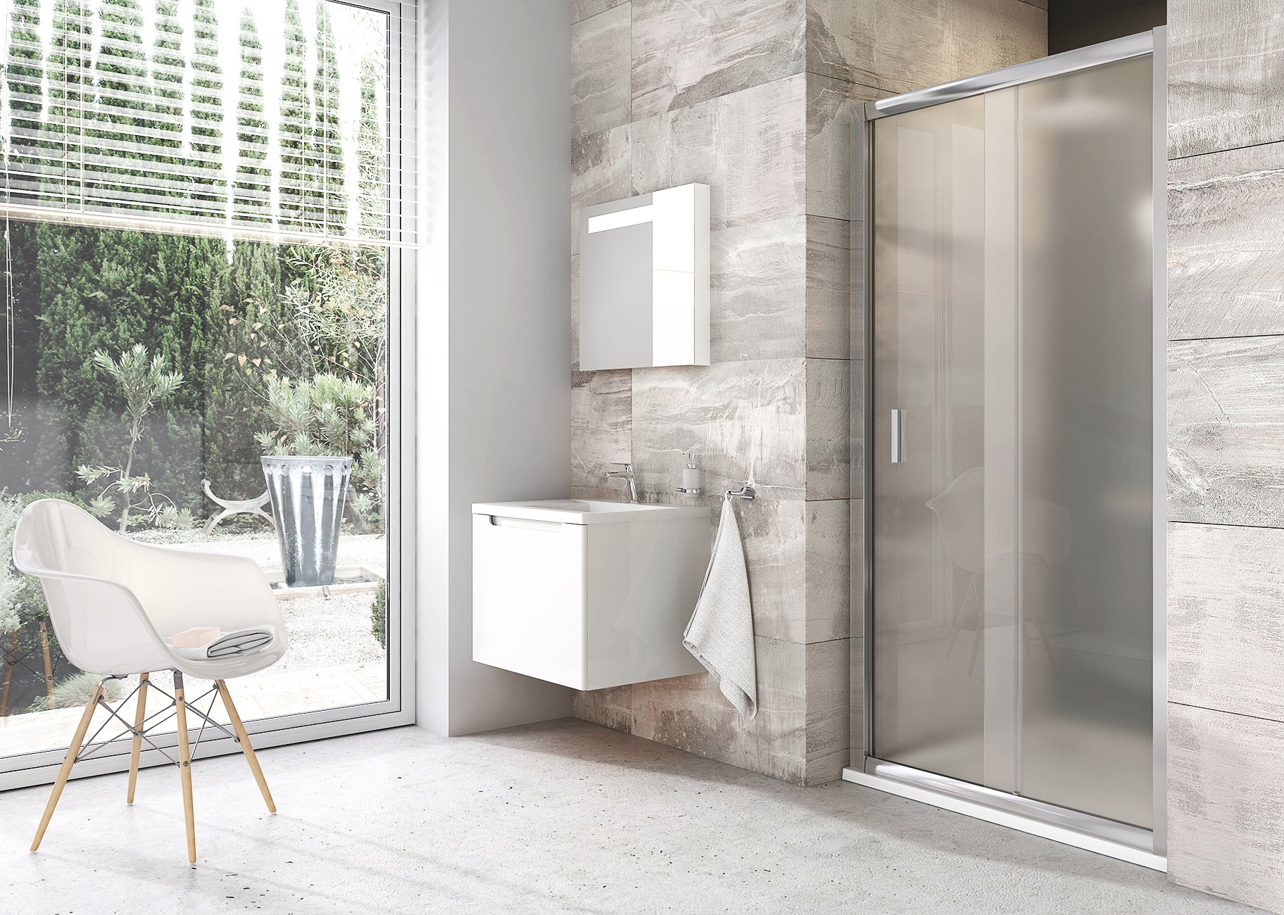 Ravak sprchové dveře blix bldp2-110 bright alu+grape