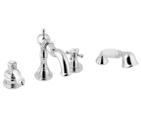 SAPHO VIENNA čtyřprvková baterie na okraj vany s retro hubicí, chrom