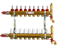 KIIPTHERM PROFI 4R -  9 okruhů, rozdělovač podlahového vytápění s hlavicemi a průtokoměry