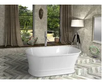 POLYSAN DELONIX volně stojící vana litý mramor 170x84x61,5cm, bílá (4)