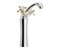 SAPHO ANTEA stojánková umyvadlová baterie vysoká s výpustí, výška 245mm, chrom/zlato SAPHO ANTEA stojánková umyvadlová baterie vysoká s výpustí, výška 245mm, chrom/zlato