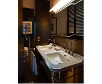 KERASAN WALDORF keramické dvojumyvadlo 150x55cm, 6 otvorů, bílá (3)