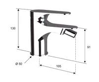 SAPHO CORNELI stojánková bidetová baterie, chrom (2)